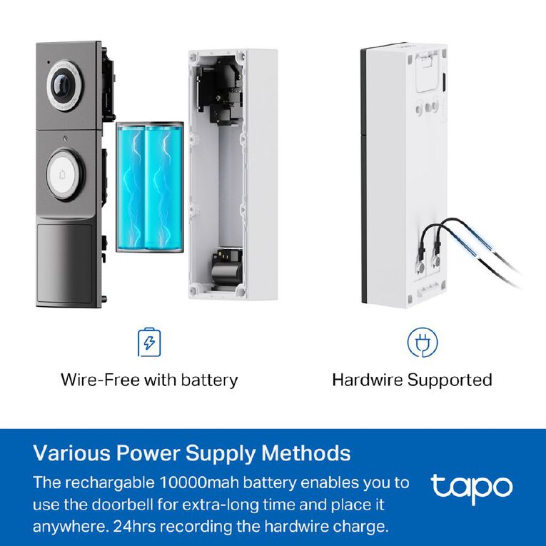 TP-Link Tapo D235 Video Doorbell Camera, , hi-res