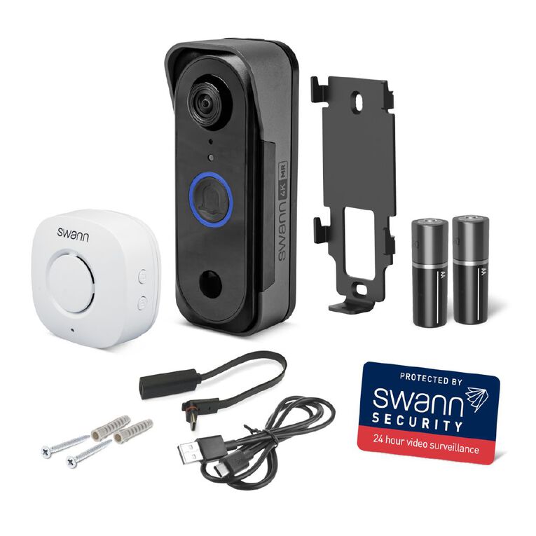 Swann MaxRanger4K Long Range Wireless Video Doorbell, , hi-res