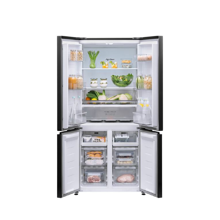 Panasonic 445L Flush Fit Quad Door Fridge Freezer - Black, , hi-res
