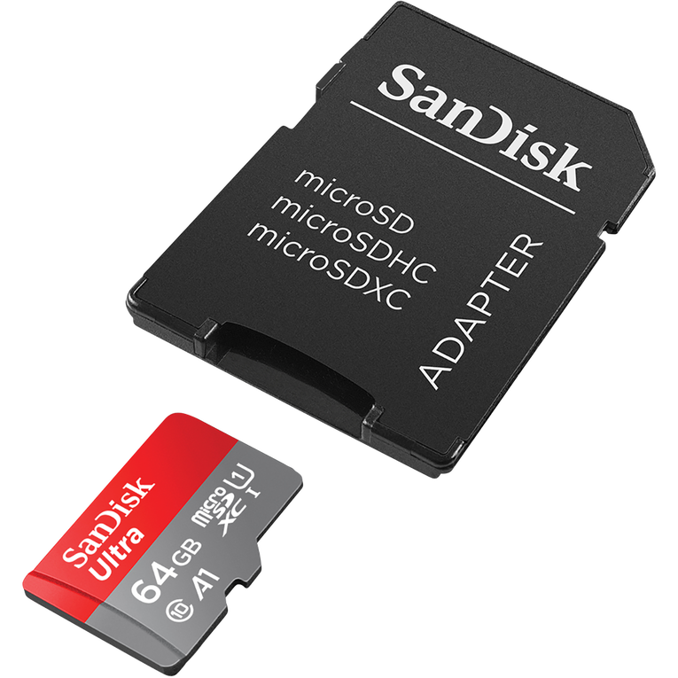 Sandisk Ultra 64GB MicroSD Card, , hi-res