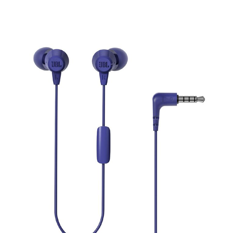 JBL C50HI In Ear Headphones - Blue, , hi-res