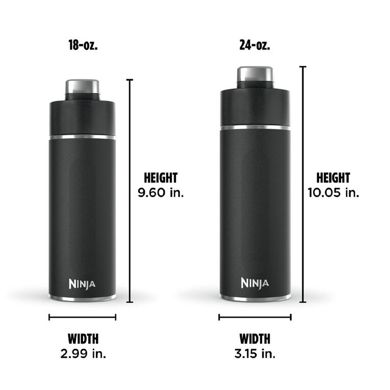 Ninja Thirsti 700ml Travel Bottle - Onyx Black, , hi-res