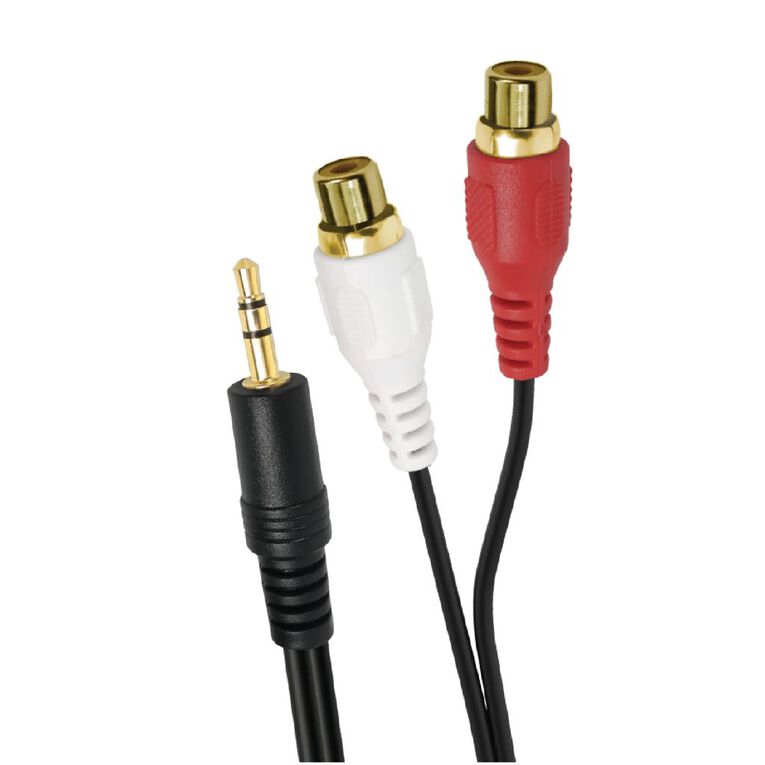 Laser 3.5mm (Male) to 2 RCA (Female) Audio Cable, 1m, , hi-res