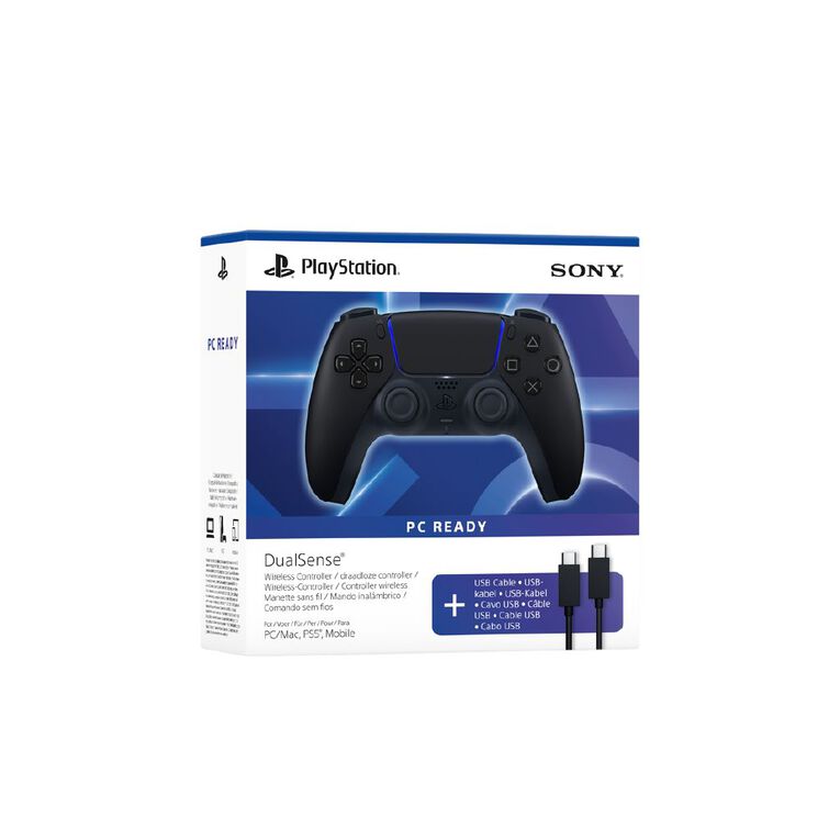 PS5 DualSense Wireless Controller - Midnight Black + USB Cable for PC, , hi-res