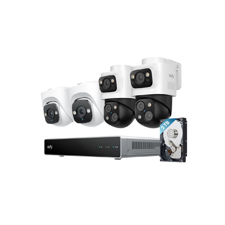 Eufy NVR Security System S4 Max - 2 x PTZ Cameras & 2 x Turret Cameras, , hi-res