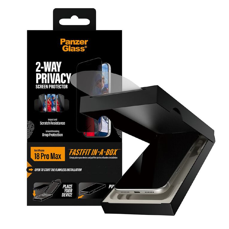 PanzerGlass 2-Way Privacy Screen Protector for iPhone 18 Pro Max, , hi-res