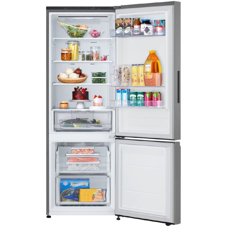 LG 335L Bottom Mount Fridge Freezer - Platinum Silver Finish, , hi-res