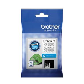 Brother LC432C Cyan Ink Cartridge - Single Pack (Prints up to 550 pages)