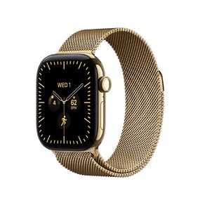 Apple Watch Series 12 Cellular 42mm Radiant Gold Titanium Case with Radiant Gold Milanese Loop
