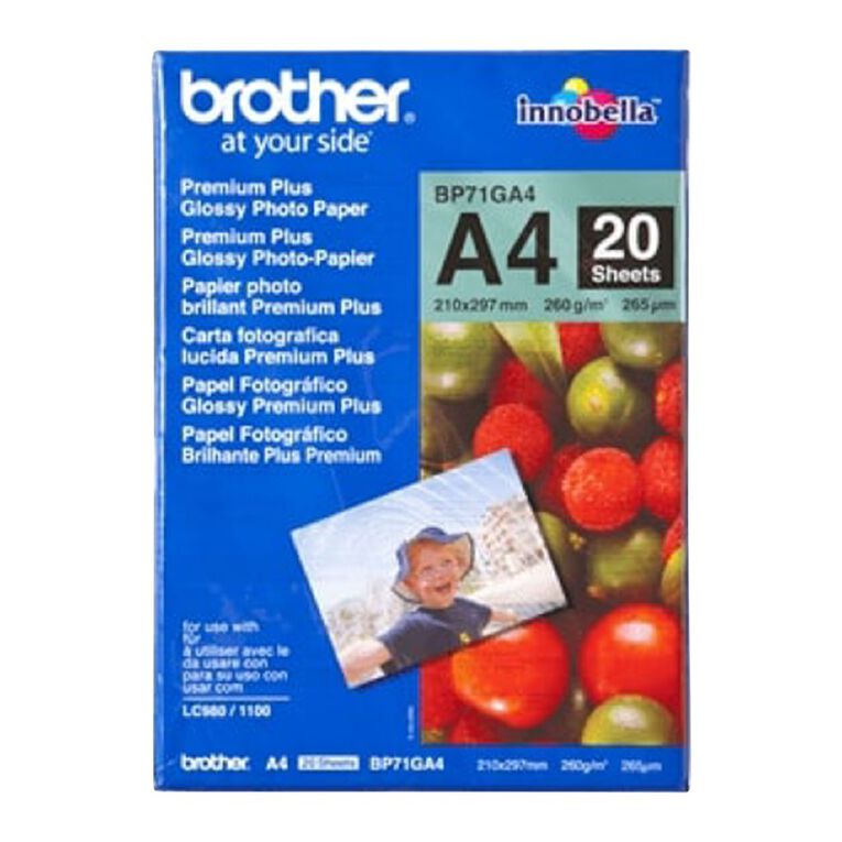 Brother Photo Paper A4 Glossy BP71GA4 260gsm, , hi-res
