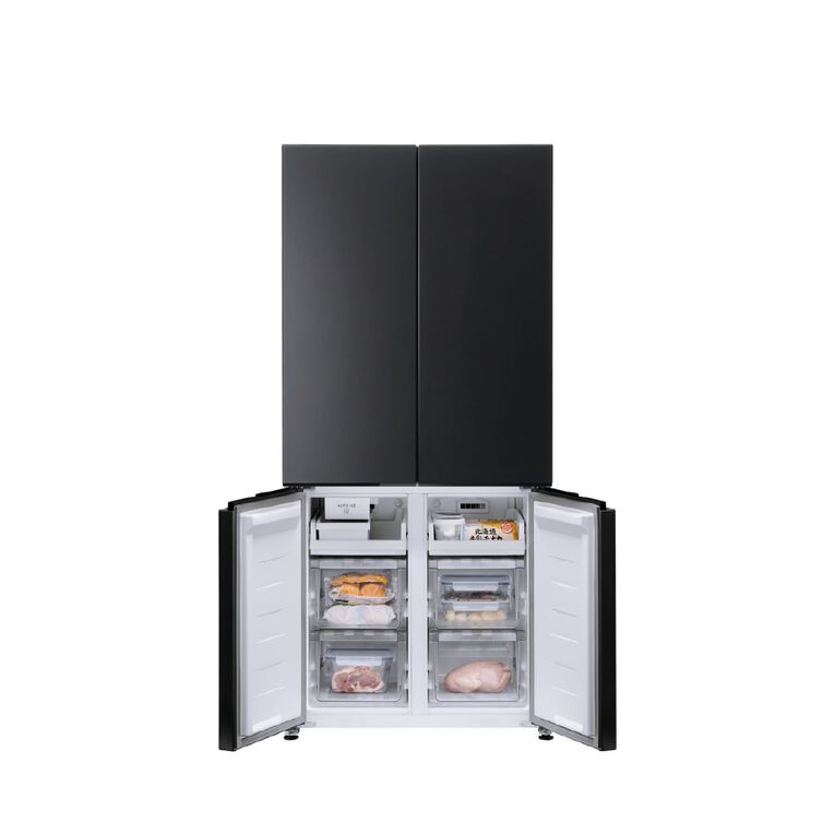 Panasonic 482L Flush Fit Quad Door Fridge Freezer - Black, , hi-res