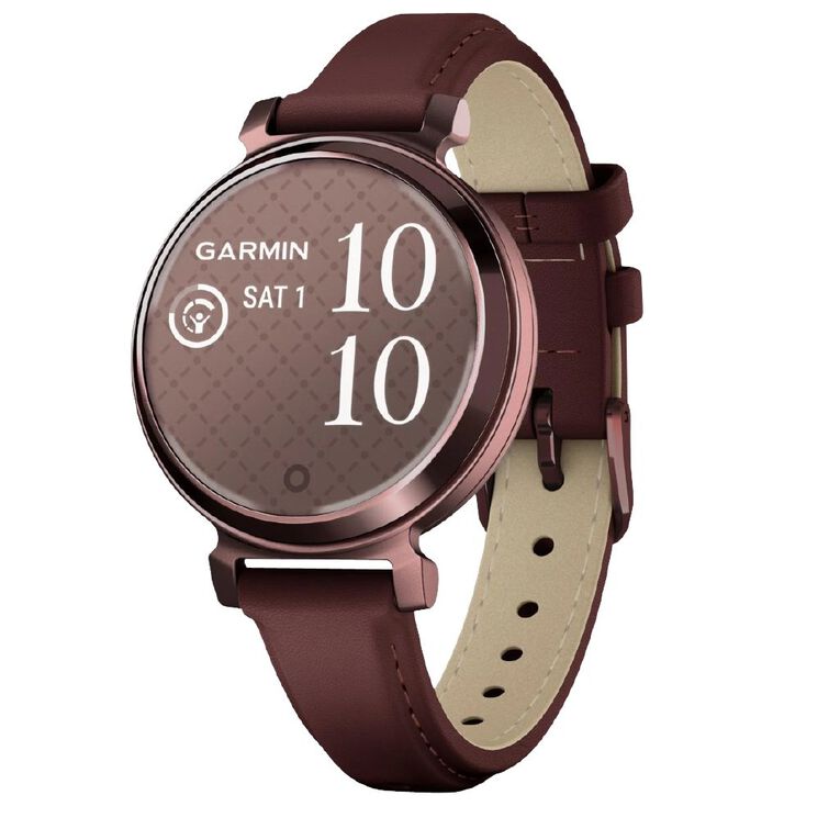 Garmin Lily 2 Classic Dark Bronze/Mulberry Leather Band, , hi-res