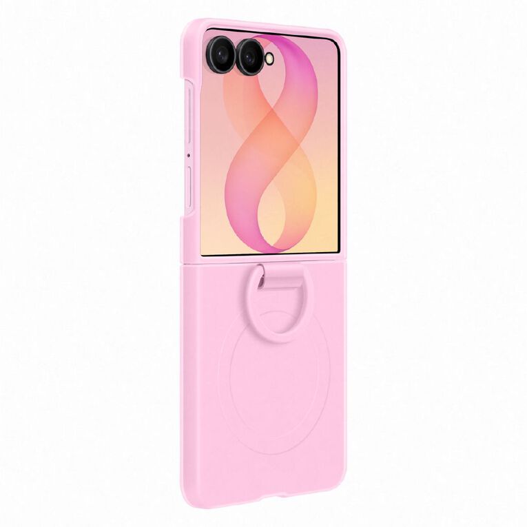Samsung Galaxy Z Flip8 Silicone Ring Magnet Case - Pink, , hi-res