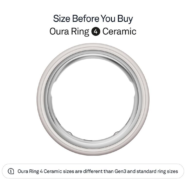 Oura Ring 4 Ceramic Cloud - Size 7, , hi-res