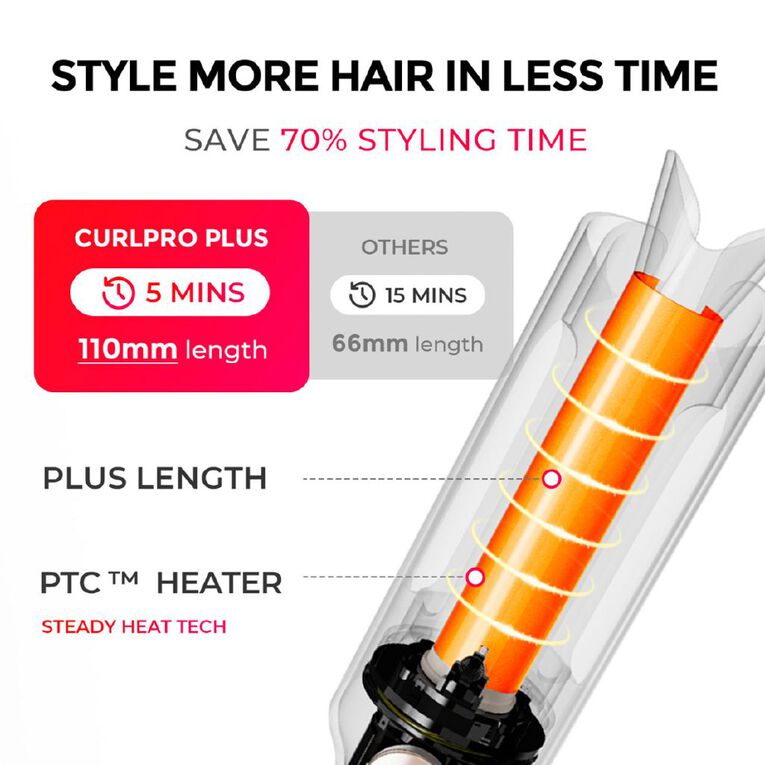 TYMO CurlPro Plus Auto-Rotating Hair Curler, , hi-res