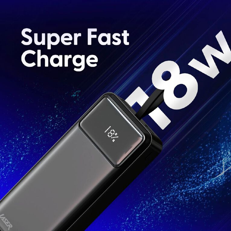 Laser 27,000mAh Power Bank with Digital Display - Black, , hi-res