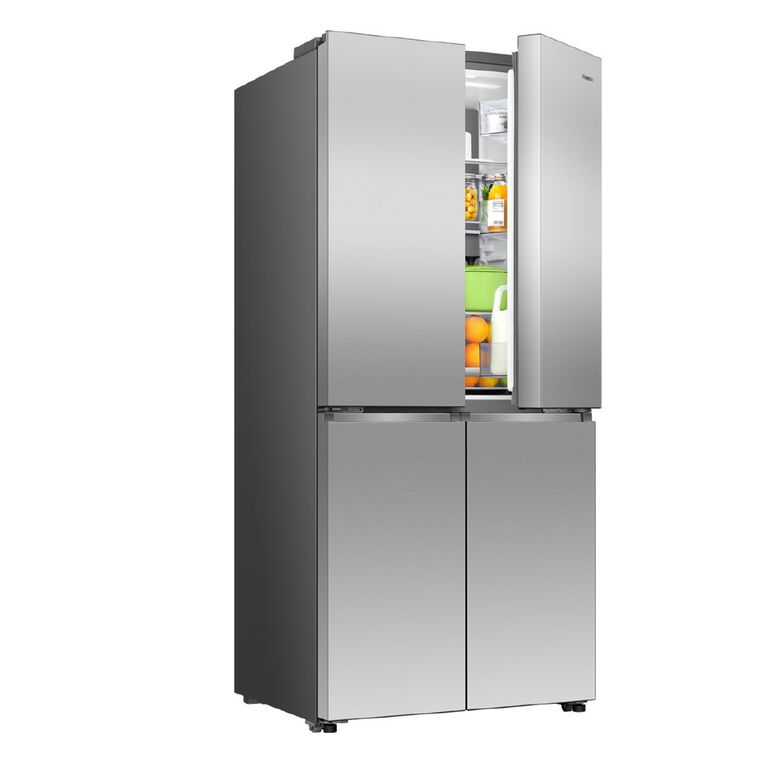 Hisense PureFlat Slim Quad Door 483L True Steel, , hi-res