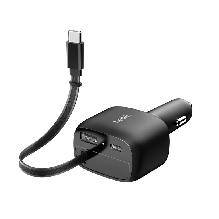 Belkin BoostCharge Retractable Car Charger 75W, , hi-res