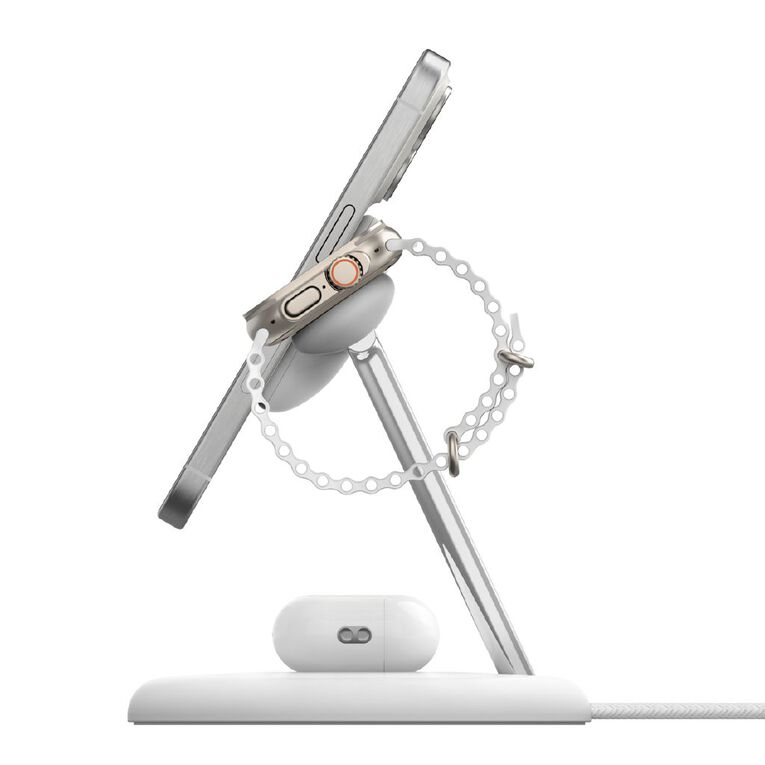 Belkin BoostCharge Pro 3-in-1 Qi2 Magnetic Wireless Charging Stand SE - White, , hi-res