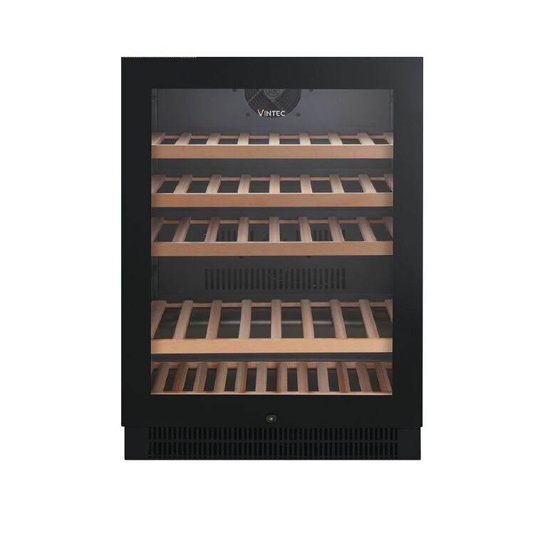 Vintec 50 Bottle Wine Cabinet - Black Glass, , hi-res