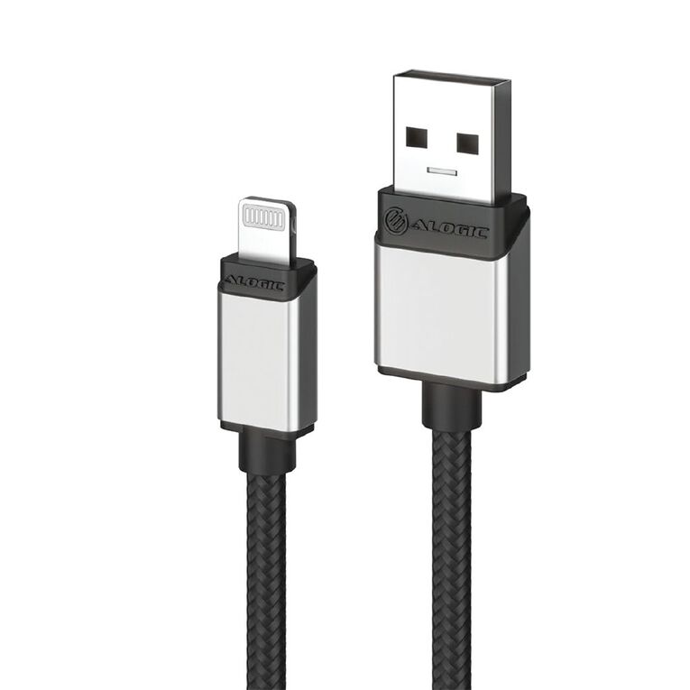 Alogic Ultra Fast Plus USB-A to Lightning 1m Cable - Space Grey, , hi-res