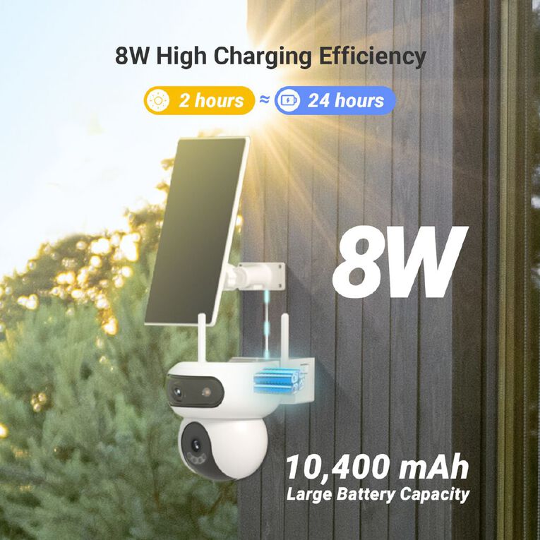 EZVIZ HB90 Dual 3K Camera With Solar Panel and 16GB SD Card, , hi-res