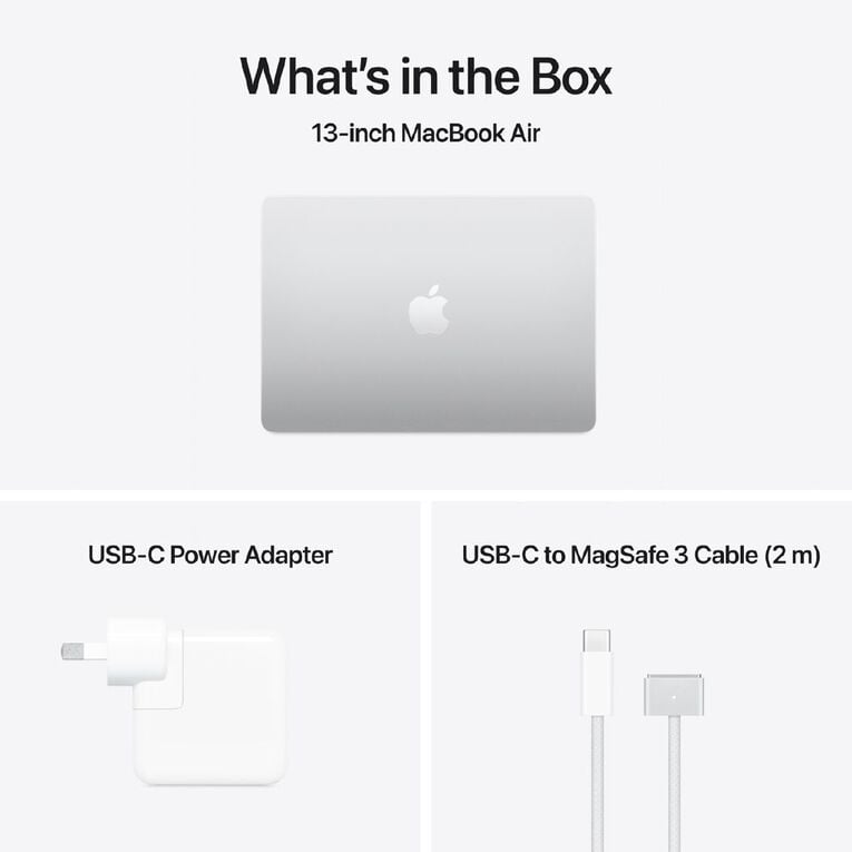 Apple MacBook Air 13-inch with M4 Chip 16GB/256GB 10 Core CPU 8 Core GPU - Silver, , hi-res