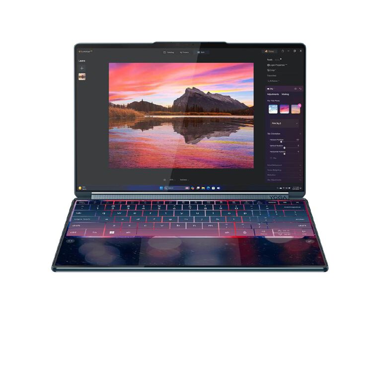 Lenovo Yoga Book Dual 14" OLED Touchscreen Intel Core Ultra 9 285H 32GB 1TB SSD 10th Gen Windows 11 Notebook, , hi-res