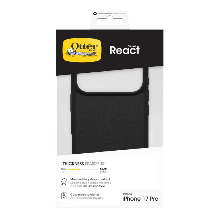 OtterBox React Series MagSafe Case for iPhone 18 Pro / 17 Pro - Black, , hi-res
