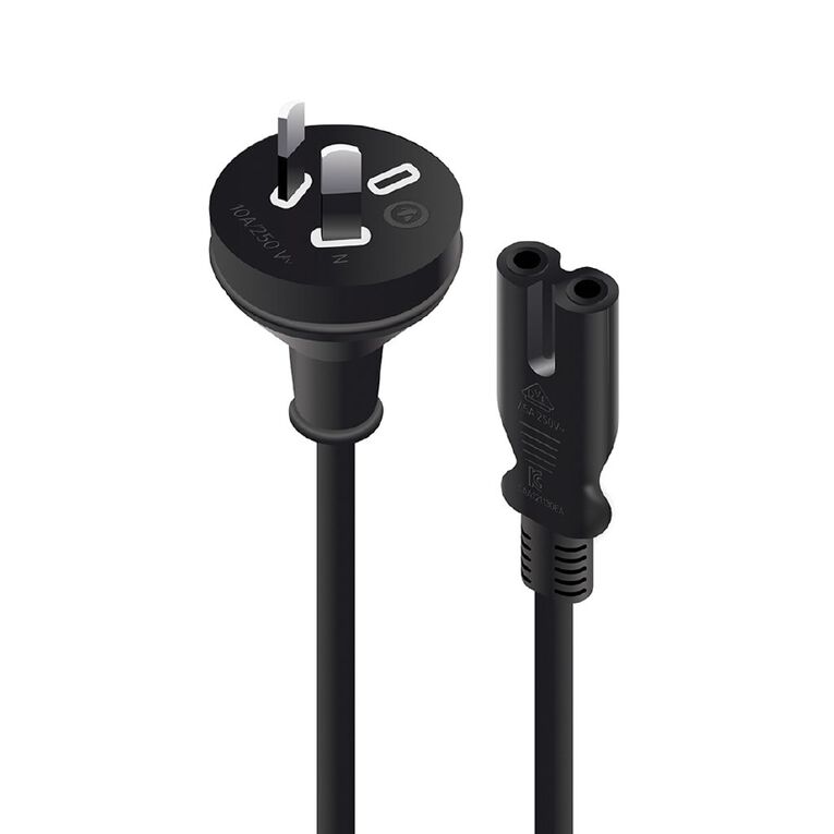 Alogic AUS 2 Pin Plug (Male) to IEC C7 (Female) Power Cable, 2m, , hi-res