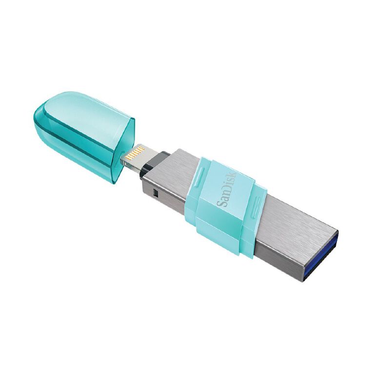Sandisk iXpand 64GB Flash Drive Flip SDIX90N Mint Green, , hi-res