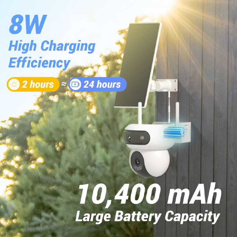 EZVIZ HB90 Dual 2K 4G/Wi-Fi Camera With Solar Panel and 16GB SD Card, , hi-res