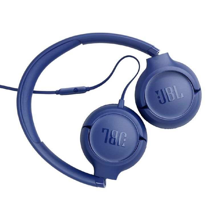 JBL Tune 530 Wired On-Ear Headphones - Blue, , hi-res