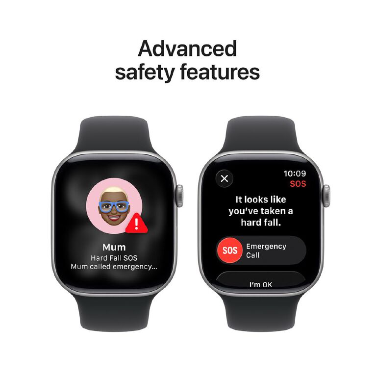 Apple Watch Series 11 Cellular 46mm Space Grey Aluminium Case with Black Sport Band S/M, , hi-res