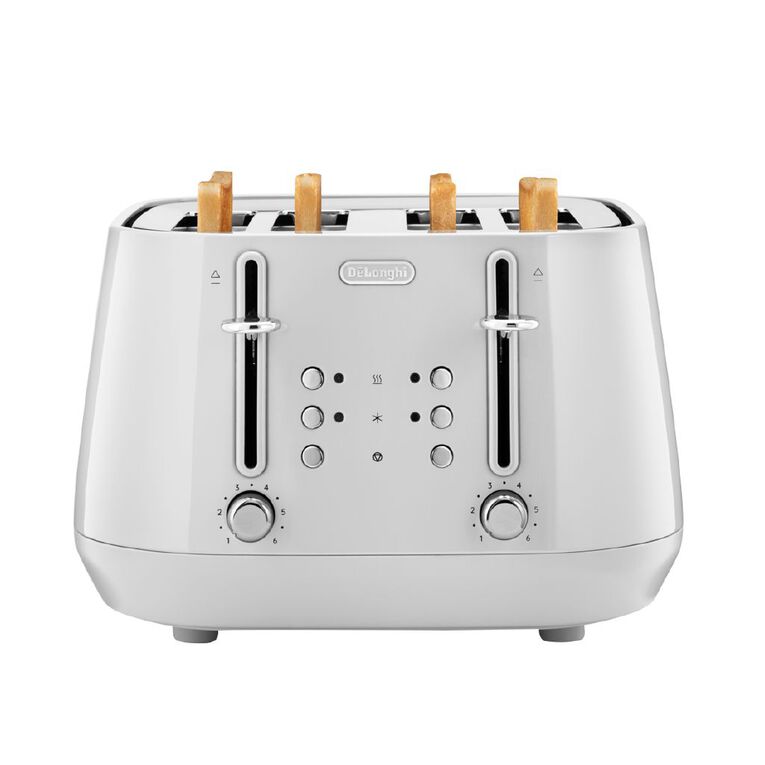 Delonghi Eclettica 4 Slice Toaster White, , hi-res