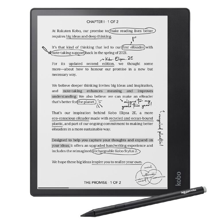 Kobo Elipsa 2E 10.3" E-Reader& Stylus Bundle, , hi-res