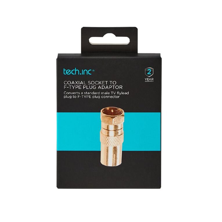 Tech.Inc Coaxial Socket to F Type Adaptor, , hi-res