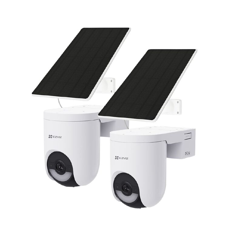 EZVIZ HB8 Lite 3K Camera 2 Pack With Solar Panels and 16GB SD Cards, , hi-res