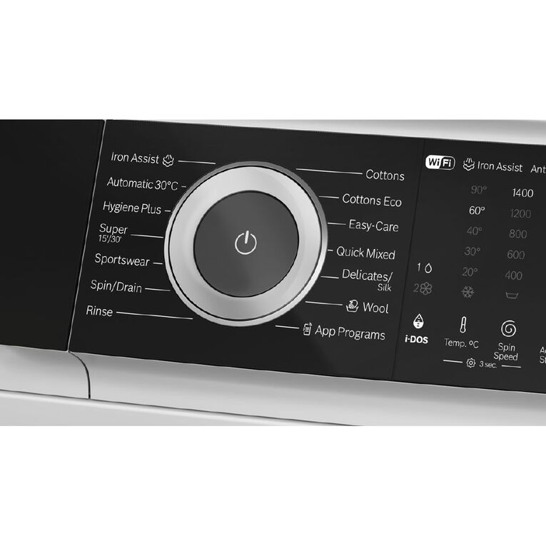 Bosch 10kg Series 8 Front Load Washing Machine - White, , hi-res