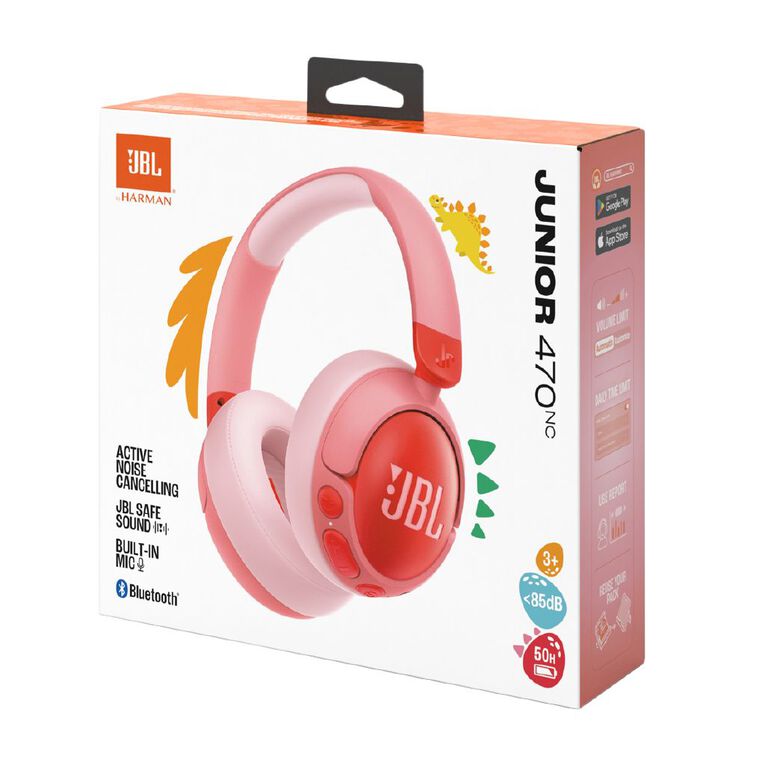 JBL Junior 470NC Wireless Noise Cancelling Over-Ear Kids Headphones - Pink, , hi-res