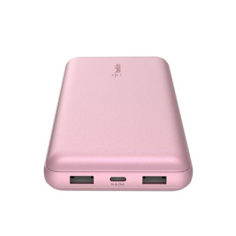 Belkin 20K USB-A and USB-C 15W Power Bank - Pink, , hi-res