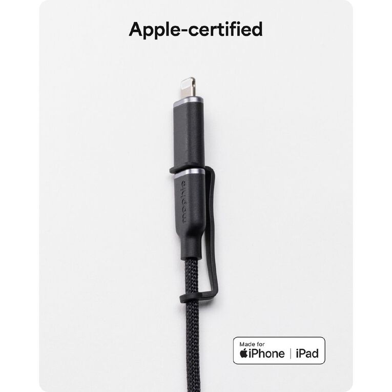 Mophie Chargestream USB-C to USB-C Cable with Lightning SwitchTip 1m - Black, , hi-res