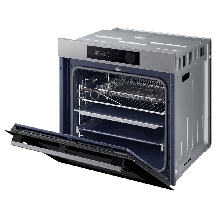 Samsung 76L Dual Cook Pyrolytic Wall Oven Stainless Steel Noel Leeming