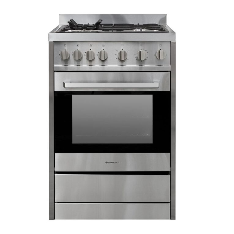 Parmco 60cm Freestanding Gas Oven w/ Gas Cooktop Stainless Steel