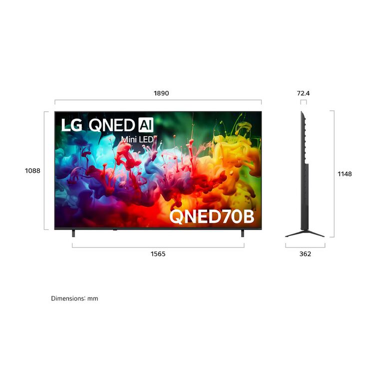 LG 85 Inch QNED70 AI 4K LED Smart TV, , hi-res