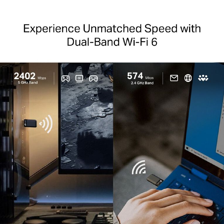 TP-Link Archer TX50U | AX3000 Dual Band Wi-Fi 6 Wireless USB Adapter, , hi-res