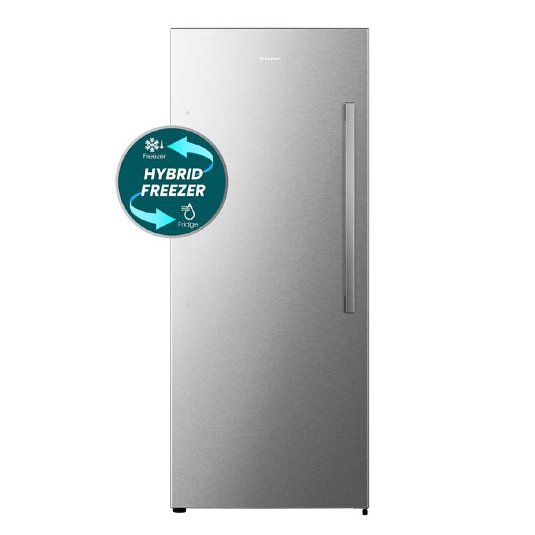 Hisense Single Door Stainless Steel Hybrid Fridge/Freezer 384L, , hi-res