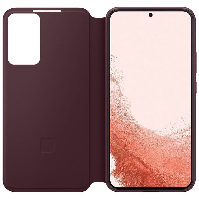 Samsung Galaxy S22+ Smart Clear View Cover - Burgundy, , hi-res