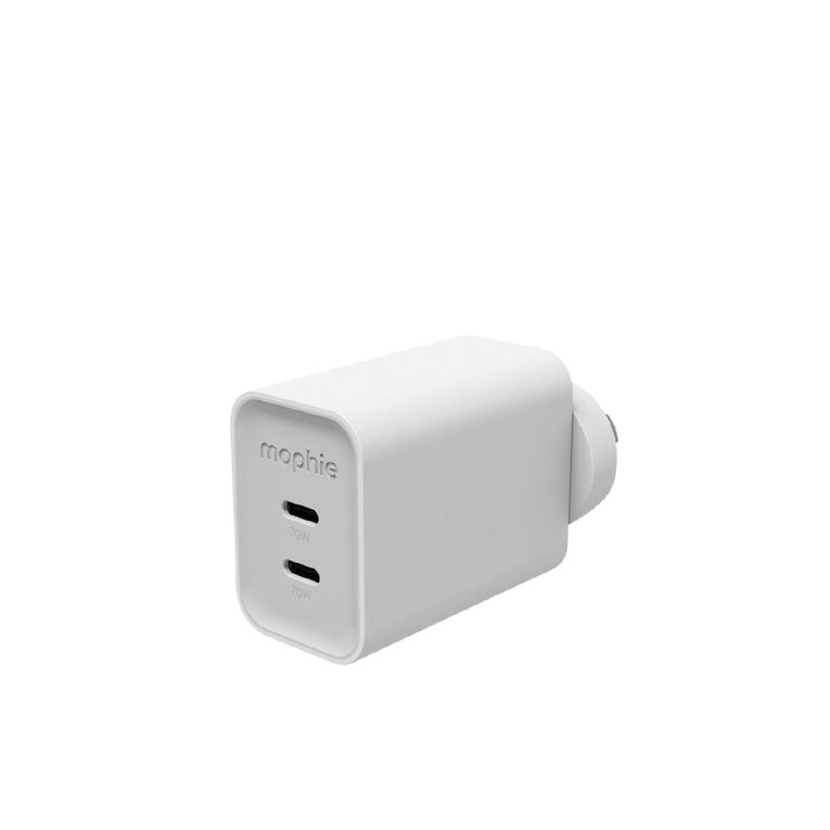 Mophie Speedport 70W Dual USB-C GaN Wall Charger - White, , hi-res