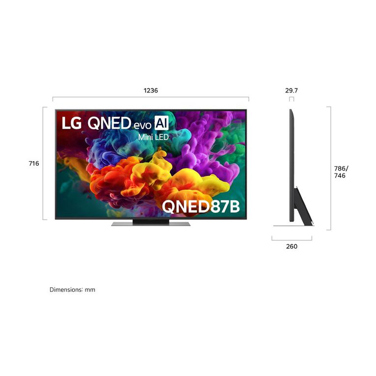 LG 55 Inch QNED87 AI 4K LED Smart TV, , hi-res